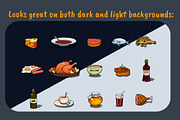 Cartoon Food Icons Game Set, a Food Illustration by Chuchilko shop (Thumbnail 13 of 13)