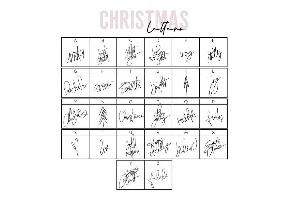 Christmas Phrases - Overlays Font preview 3