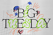 Big Tuesday Bubble Letters, a Font by Drawn By Arianna (Thumbnail 3 of 3)
