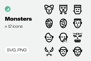 Basicons / Halloween / Monsters