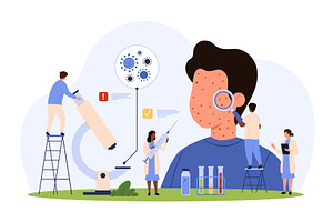 Diagnosis of infectious contagious, an Object Illustration by Flashvector