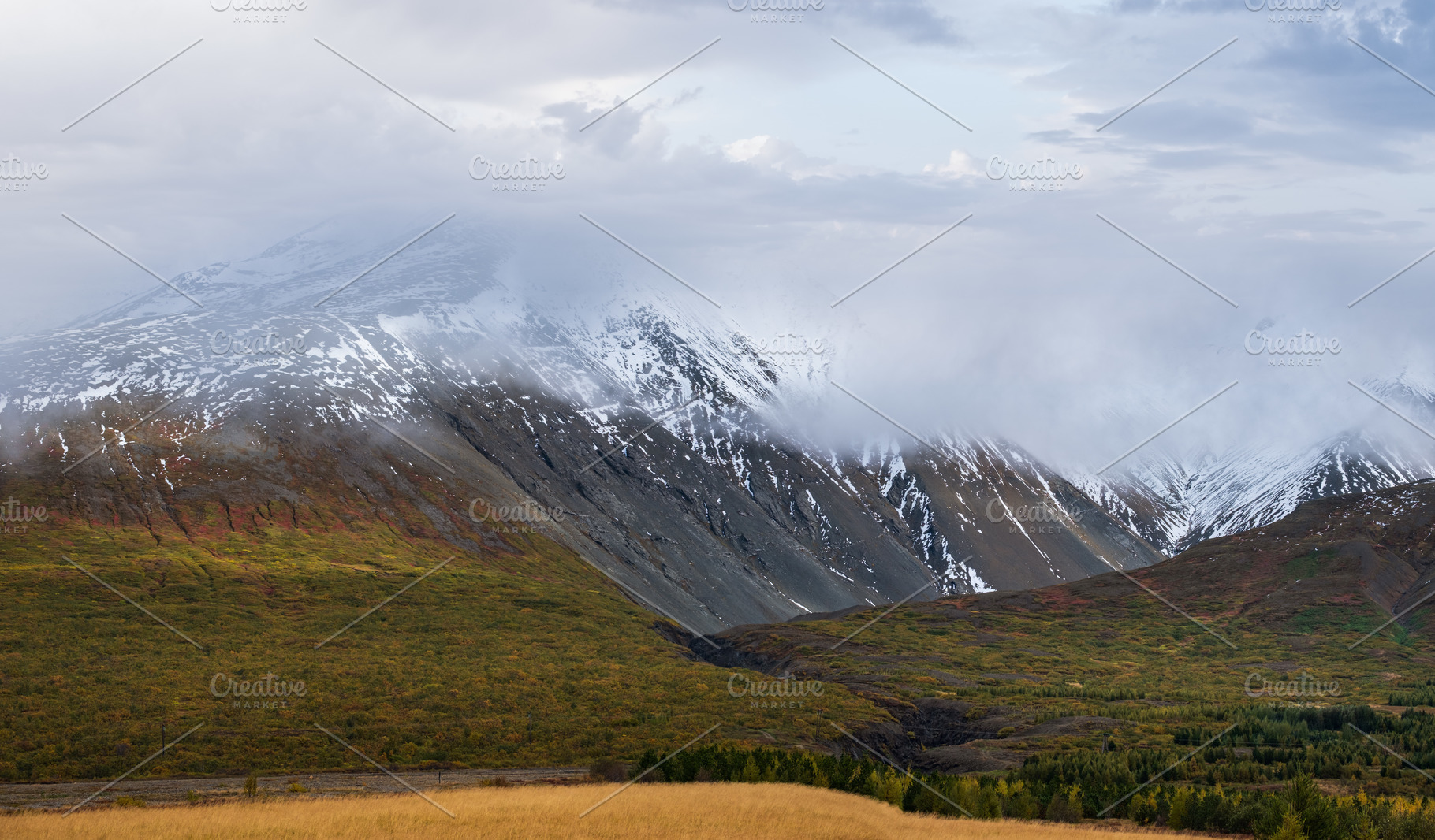 Beautiful mountain view during auto trip in Iceland. Spectacular, a Nature Photo by YuriyB