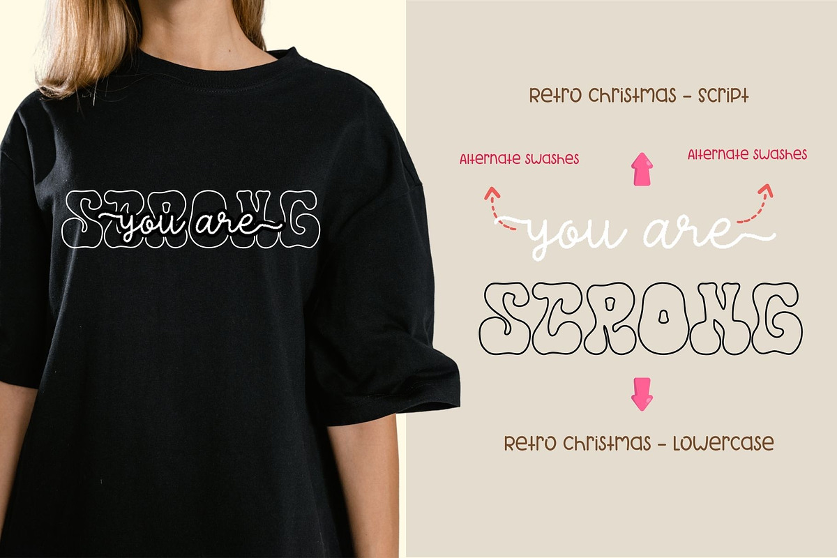 Retro Christmas - Duo Font, a Script Font by AnningArts (Photo 3 of 9)