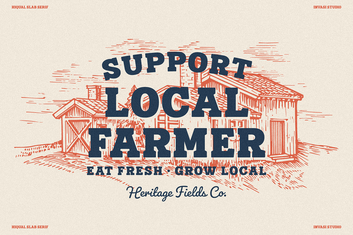 Hiqual – Western Vintage Font, a Slab Serif Font by Invasi Studio (Photo 5 of 12)