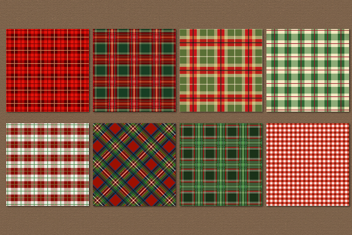 Christmas plaid digital paper, a Pattern Graphic by Paper Farms (Photo 2 of 3)