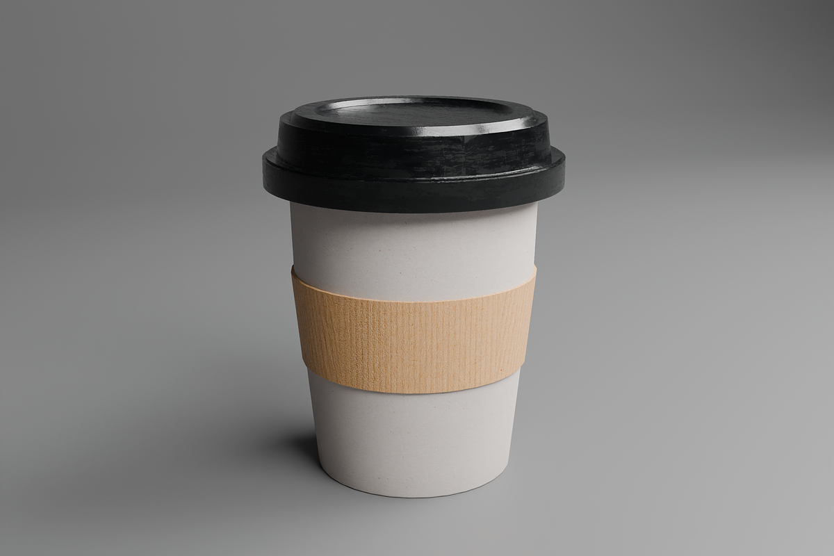 Coffee Cup 3D Model Mockup, an Object 3D Model by Dudukbersama (Photo 1 of 2)