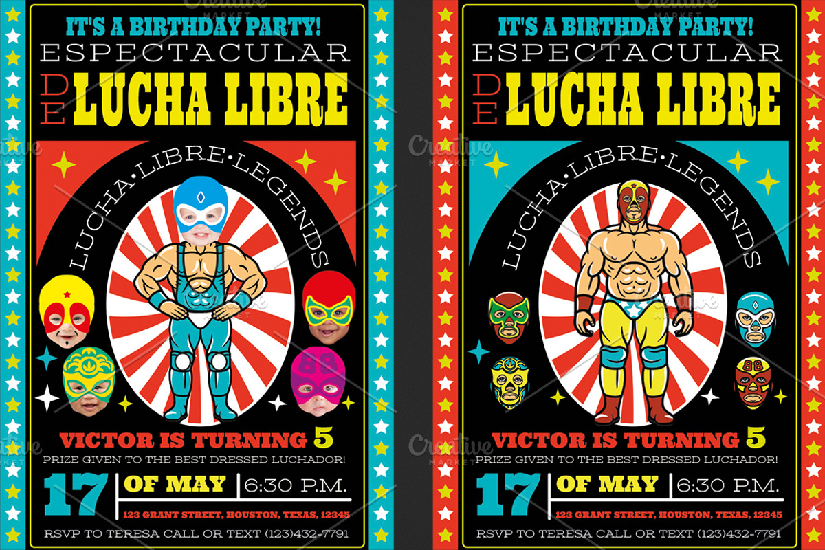 Lucha Libre Collection, a Flyer Template by Moloko88 (Photo 3 of 5)