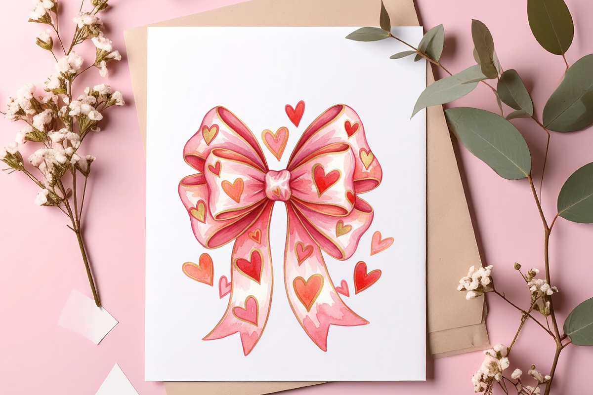 Valentines Day Coquette Bow PNG, an Illustration by SinaCreation (Photo 6 of 11)