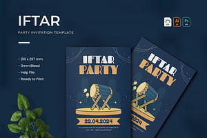 Iftar - Party Invitation, a Design Template by VUNIRA