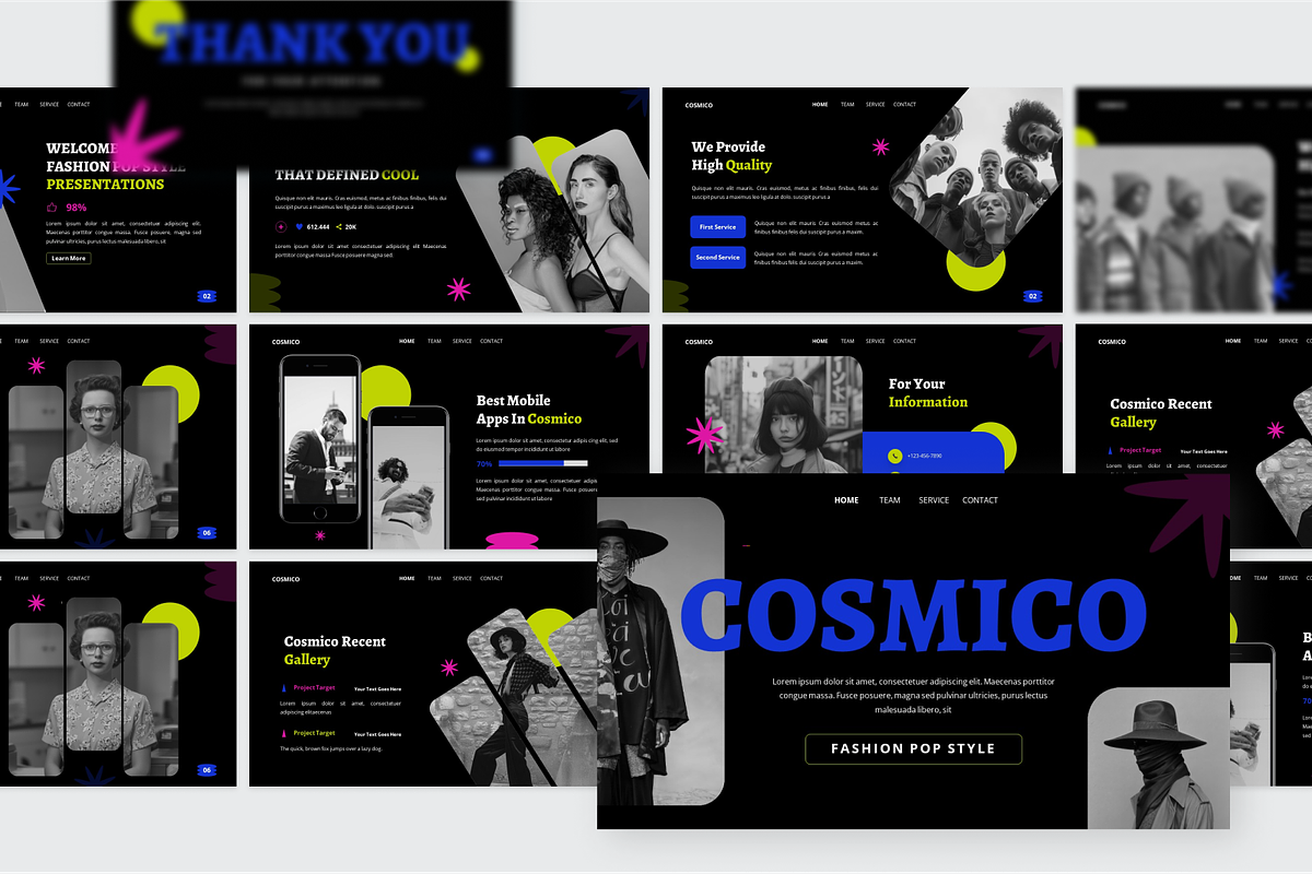 Cosmico - Fashion Pop Style Keynote, a Presentation Template by SquidPixey (Photo 4 of 6)
