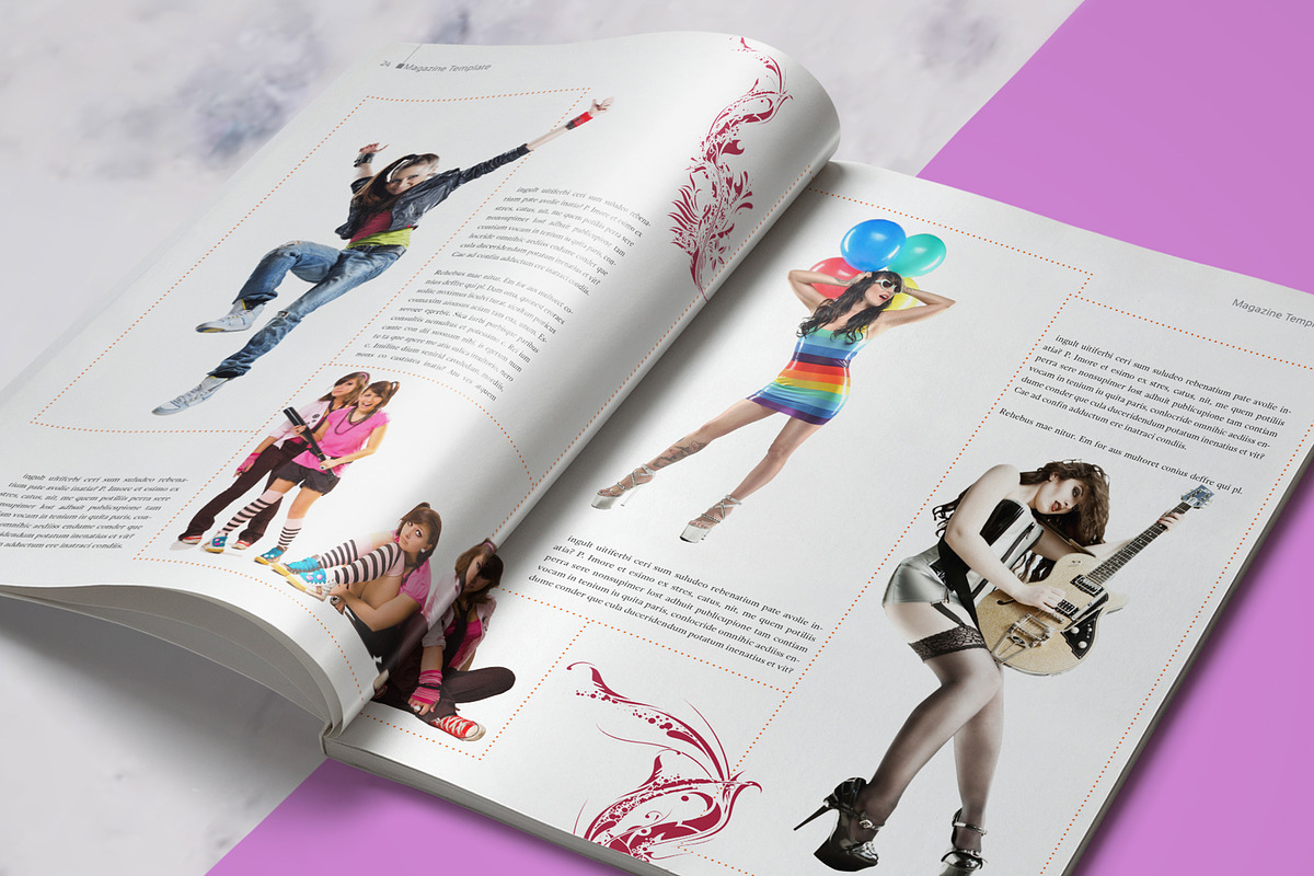 Stylish InDesign Magazine Template, a Magazine Template by temphall (Photo 5 of 5)