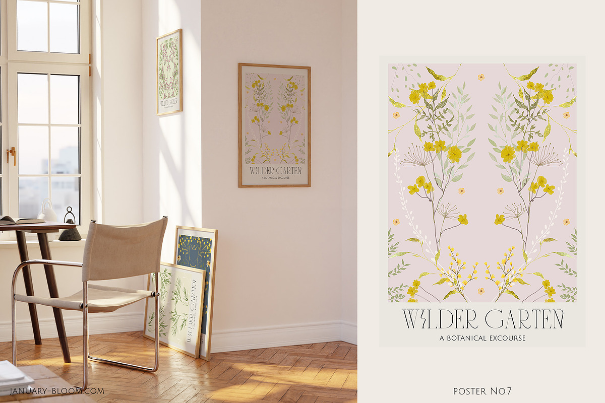 WILDER GARTEN delicate whimsy floral, a Decorative Illustration by January Bloom (Photo 2 of 27)