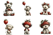 Strawberry Bear PNG Clipart, an Animal Illustration by Designking (Thumbnail 2 of 5)