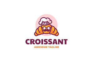 Croissant Mascot Cartoon Logo, a Branding & Logo Template by Artnivora.Std