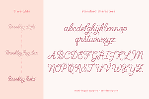 Brookley - Monoline Script Font