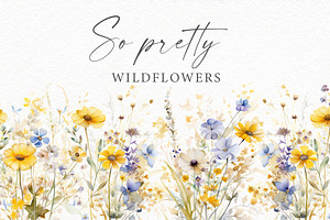 Watercolor Wildflowers Bundle