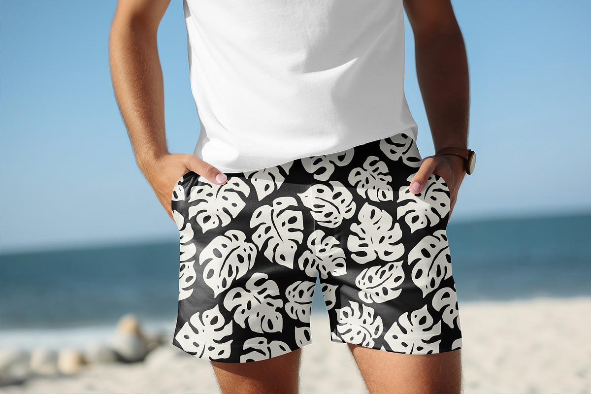 White Monstera Leaves, a Pattern Graphic by MalyskaStudio (Photo 12 of 19)