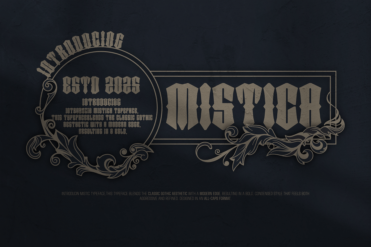 Mistica, a Blackletter Font by Linecreative (Photo 4 of 8)