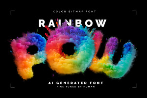 Rainbow Pow - Color Bitmap Font, a Symbol Font by Gleb Guralnyk