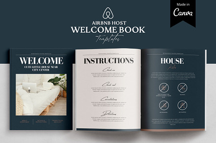 Airbnb Welcome book template CANVA