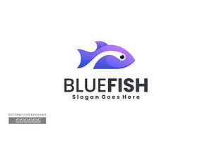 Blue Fish Gradient Colorful Logo, a Branding & Logo Template by ivan_artnivora
