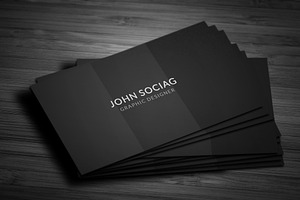 Dark Black Individual Business Cards