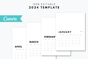 2024 Calendar Canva Template