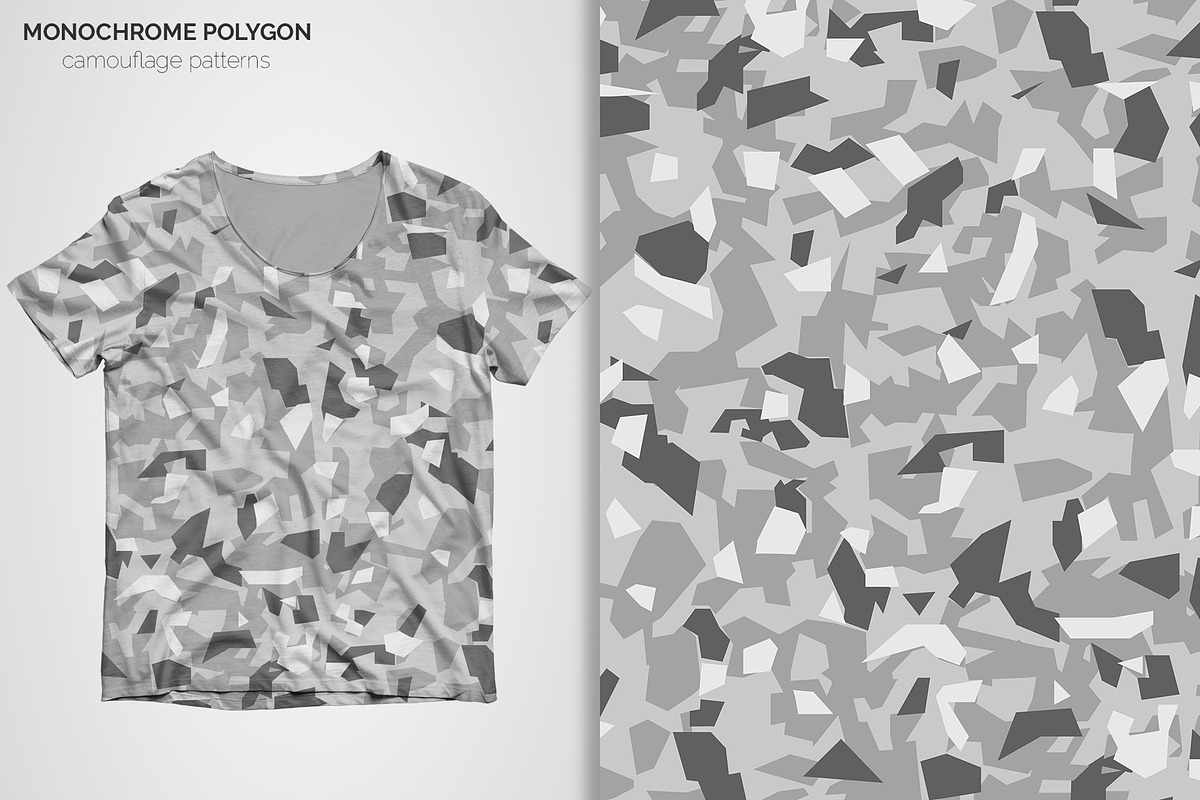 Polygon Camouflage Patterns, a Pattern Graphic by 3Y_Design (Photo 5 of 6)