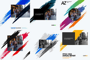 Set of abstract vector design elements for graphic poster
