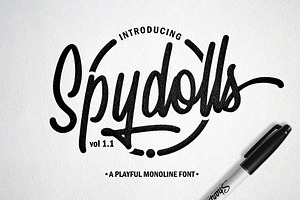 Spydolls - Playful Marker Fonts