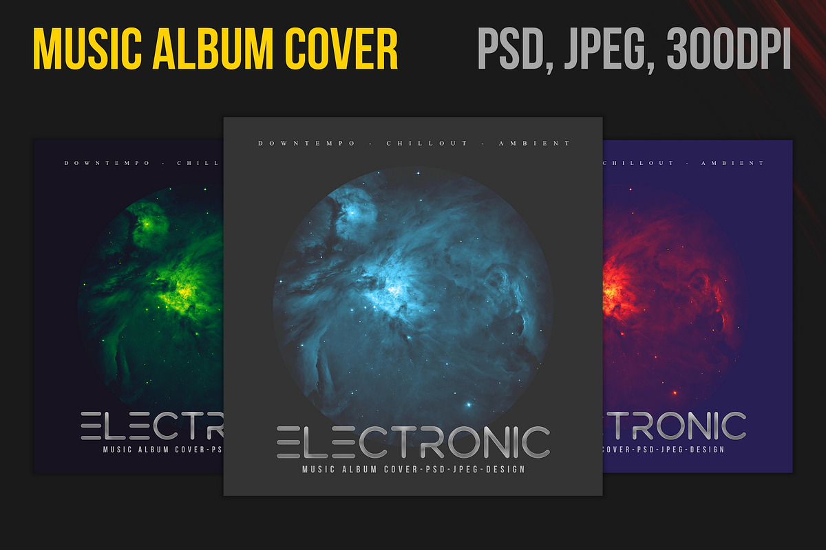 Electronic Music Album Cover Art #2, a Templates & Theme by Kolosjoki
