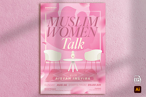 Muslim Women Talk Flyer, a Flyer Template by Aarley Kaiven