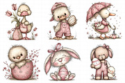 Whimsical Easter Animal Clipart, an Illustration by Daily.Designs (Thumbnail 7 of 8)