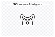 Cute Rabbit Emoticons Illustrations, an Outline Icon by Designfour (Thumbnail 2 of 7)