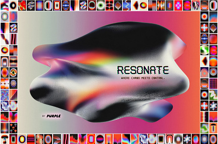 RESONATE: 100 Psychedelic Textures, a Background Graphic by Purple