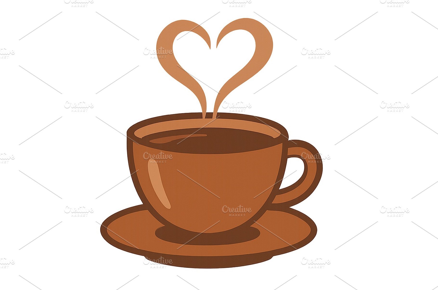 Warm coffee cup with steam forming a, a Food & Drink Photo by ZinetroN