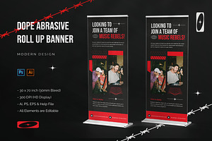 Dope Abrasive - Roll Up Banner, a Print Template by StreaksideStd