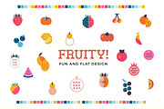 Fruity! Fun and flat fruits, an Object Graphic by Paperly Studio (Thumbnail 1 of 9)