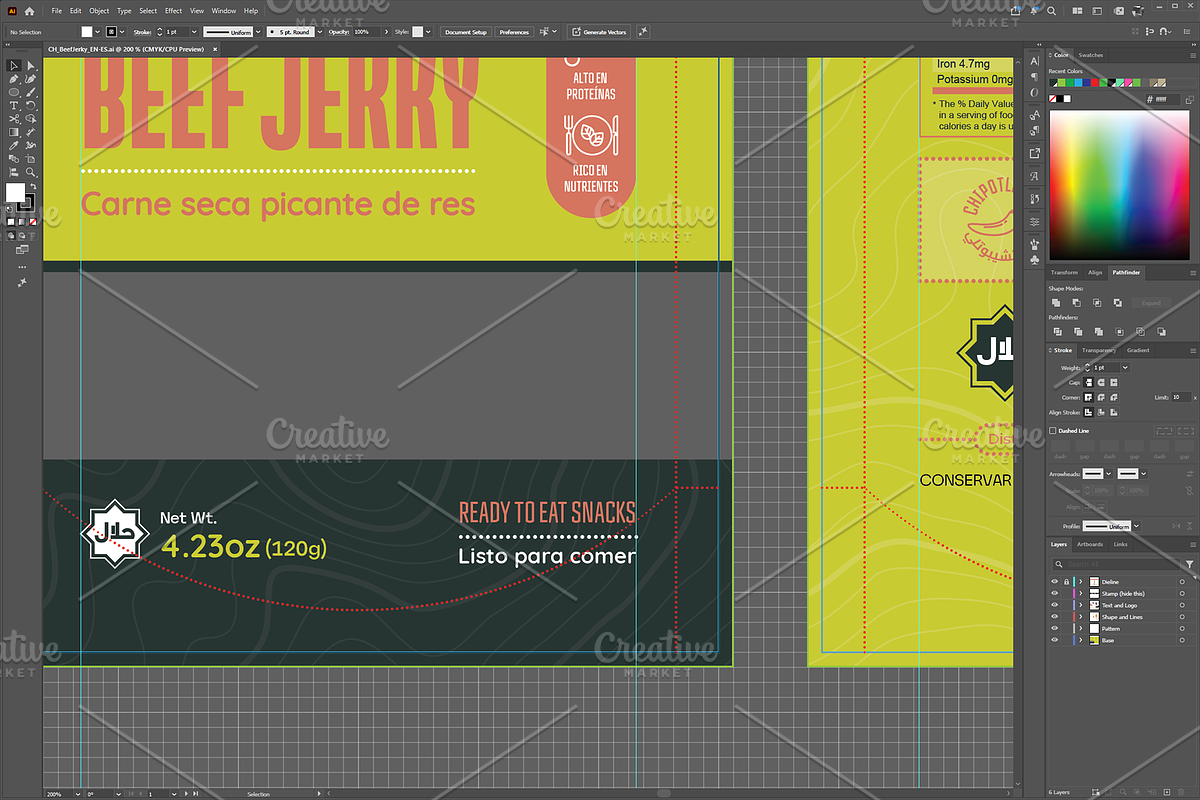 Spicy Beef Jerky Pouch Template US, a Marketing Template by fisihsani (Photo 6 of 6)