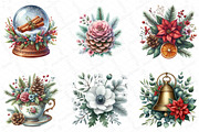 Floral & Festive Christmas Clipart, an Illustration by DreamPrint404 (Thumbnail 5 of 6)