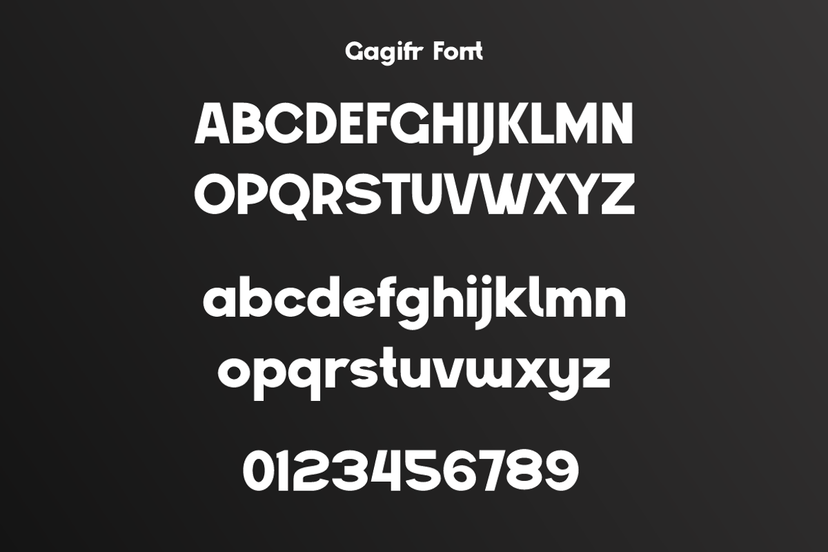 Gagifr - Bold Display Sans Font, a Sans Serif Font by Iqsiart Studio (Photo 13 of 15)