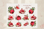 Pomegranate fruits, a Food Illustration by Jeanna Draw (Thumbnail 3 of 10)