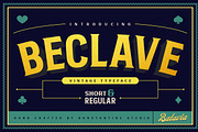 Beclave - Vintage Typeface, a Serif Font by Konstantine Studio (Thumbnail 1 of 7)