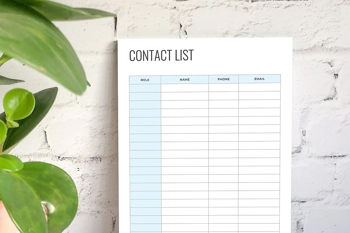 Contact List, a Stationery Template by DesignDevisers (Photo 3 of 10)