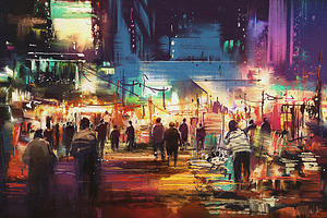 Shopping street city