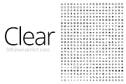 Clear Icons - Thick (500 Icons), an Outline Icon by Radesign (Thumbnail 1 of 3)