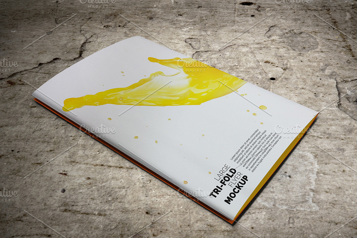 Large Trifold Brochure Mockup, a Mockup by Vectogravic Design
