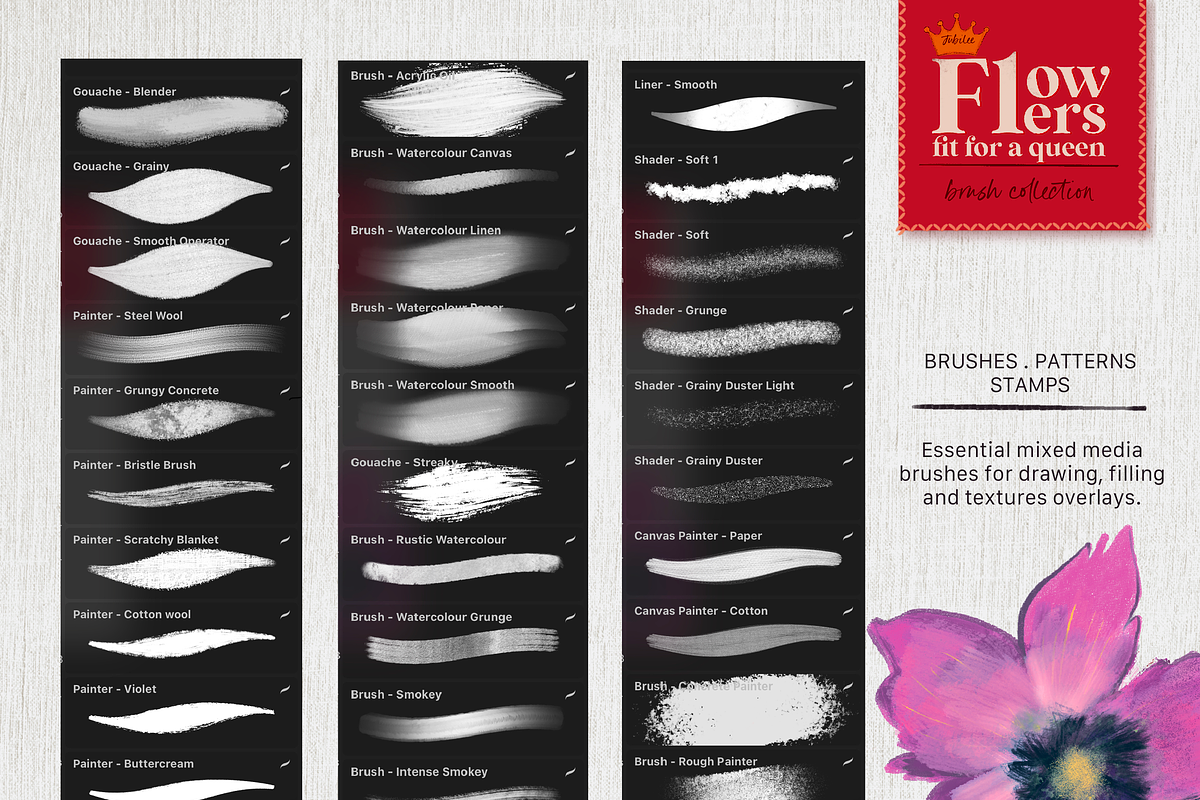 SALE: Jubilee Procreate Brushes, a Brush Add-On by OkayAnnie Designs (Photo 11 of 13)