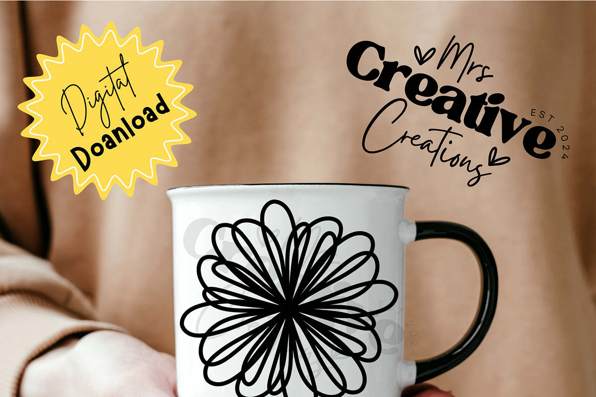 Flowers outline Bundle Clipart, a Graphic by Mrs. Creative Creations (Photo 2 of 7)