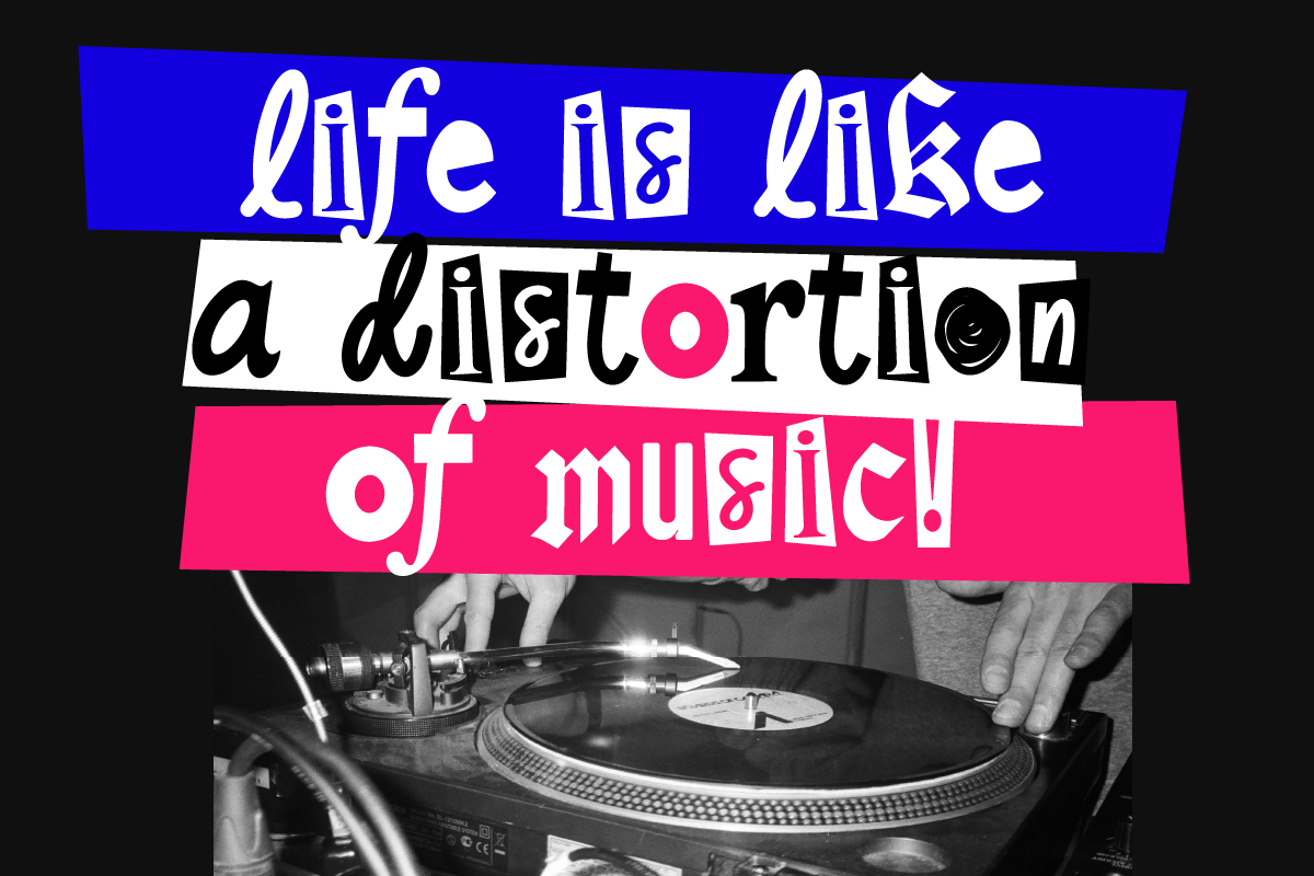 Sound Distortion Mixed Font, a Font by Ronny Studio (Photo 3 of 8)